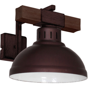 Exlumin 9051 HAKON - Retro industriální nástěnné svítidlo, dřevo, kov