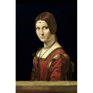 Obraz, Reprodukce - Portrait of a Lady from the Court of Milan, c.1490-95, Leonardo da Vinci