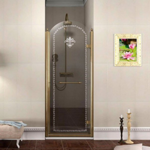 GELCO - ANTIQUE sprchové dveře otočné 900mm, pravé, ČIRÉ sklo, bronz (GQ1390RC)