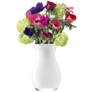Flower Posy skleněná váza 20cm, bílá, LSA, Handmade