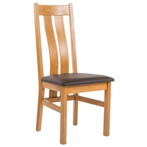 Dubová polstrovaná olejovaná židle Zaltsburg