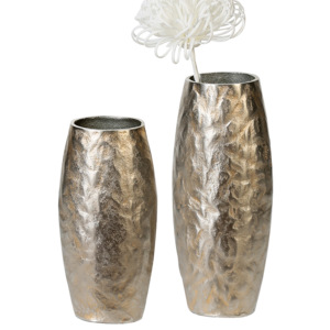 Papillon Hliníková váza Dents, 28 cm champagne