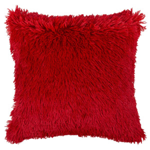 Jahu Povlak na polštářek Chlupáč Peluto Uni červená, 40 x 40 cm