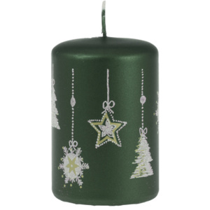 Malá dekorativní svíčka Unipar Moments zelená 50x75mm