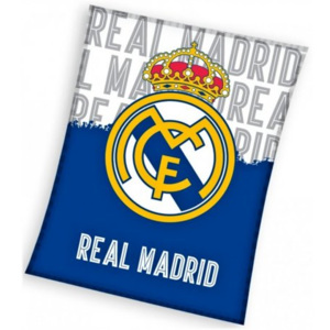 Fotbalová deka FC Real Madrid - RMCF - materiál Coral fleece - 130 x 160 cm