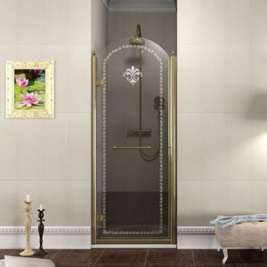 GELCO - ANTIQUE sprchové dveře otočné, 800mm, levé, ČIRÉ sklo, bronz (GQ1280LC)