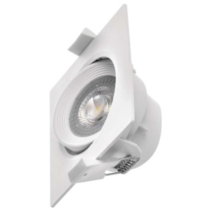 Emos LED bodové svítidlo bílé, čtverec 7W teplá bílá