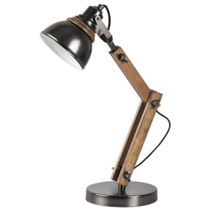 Rabalux 4199 AKSEL - Stolní industriální lampa s dřevěnou monturou