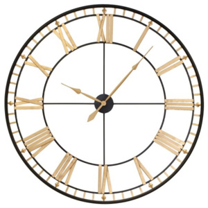 Zlaté velké nástěnné hodiny Diamond Times 120 cm
