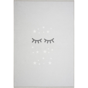 LIVONE Dětský koberec spící očička šedý Varianta: 140x190 cm