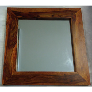 Zrcadlo Gani 60x60 z indického masivu palisandr, Natural