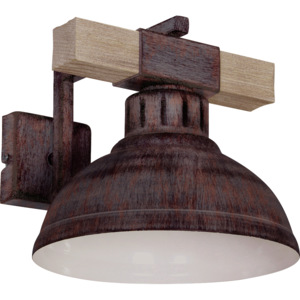 Exlumin 9055 HAKON - Retro industriální nástěnné svítidlo, dřevo, kov