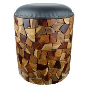 Thajsko Dřevěná stolička Puzzler 45 cm