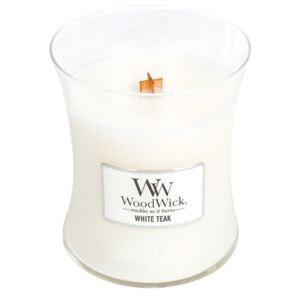 Woodwick Vonná svíčka Bílý teak 275 g