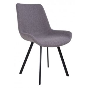 House Nordic Jídelní židle DRAMMEN šedá, černá podnož