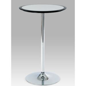 Autronic - Barový stůl černo-stříbrný plast, pr. 60 cm - AUB-6050 BK