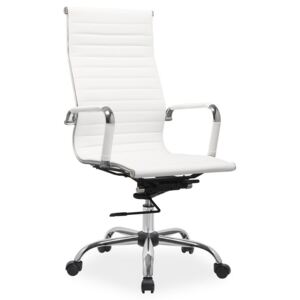 Kancelářská židle Q-040 ekokůže bílá