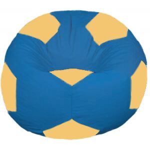 SKLADEM - Sedací vak - fotbalový míč 250 L - modro-žlutý