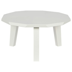 Bílý konferenční stolek z borovicového dřeva WOOOD Twelve, ⌀ 60 cm