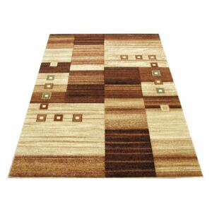 Kusový koberec Kostičkovaný hnědý, Velikosti 70x140cm