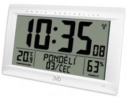 JVD RB9075.2 - Rádiem řízené digitální hodiny se zobrazením dne a měsíce v češtině