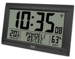 JVD RB9075.1 - Rádiem řízené digitální hodiny se zobrazením dne a měsíce v češtině