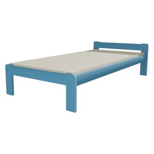 Dřevěná postel VMK 3A 90x200 borovice masiv - modrá