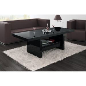 Konferenční stolek AVERSA, černý (Luxusní konferenční rozkládací stolek)