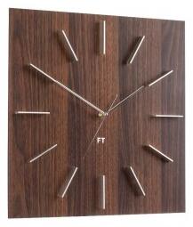 Designové nástěnné hodiny Future Time FT1010WE Square dark natural brown 40cm