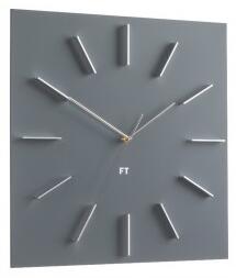 Designové nástěnné hodiny Future Time FT1010GY Square grey 40cm