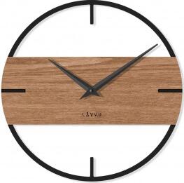 Stylové dřevěné hodiny LAVVU LOFT v industriálním vzhledu LCT4010