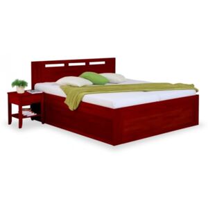 Zvýšená postel VALENCIA senior s úložným prostorem, masiv buk, kaštan , 160x200 cm