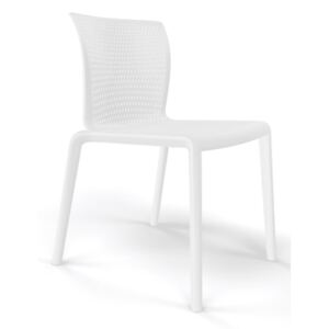 Emagra Plastová zahradní nebo jídelní židle - bílá