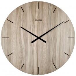 KUBRi 0121 - velké dubové hodiny české výroby o průměru 60 cm