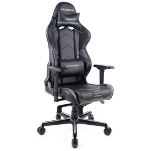 Herní židle DXRACER Racing OH/RV131/NG – umělá kůže, černá/šedá