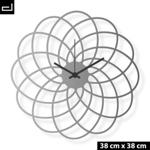 Designové nástěnné hodiny: Květina - Nerezové | atelierDSGN, Výběr barev Matná nerezová ocel