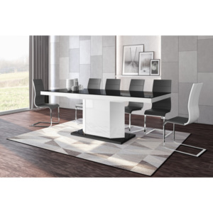 Hubertus Rozkládací jídelní stůl AMIGO Barva nábytku: Černo/bílá