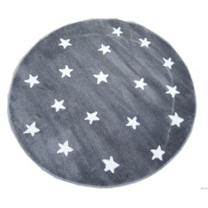 Dětský koberec Hvězdy granit Kulatý průměr 80 cm