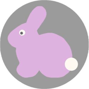 Dětský koberec Rabbit růžový Kulatý průměr 80 cm