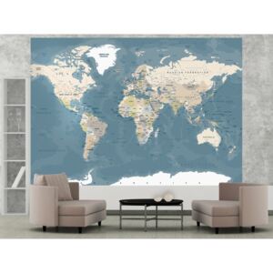 Tapeta mapa světa pastelová + lepidlo ZDARMA Velikost (šířka x výška): 200x140 cm