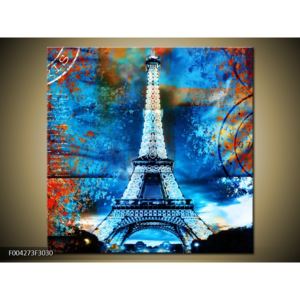 Moderní barevný obraz Eiffelovy věže (F004273F3030)