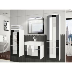 Moderní stylová koupelnová sestava s led osvětlením ELEGANZA 4PRO + zrcadlo ZDARMA 110
