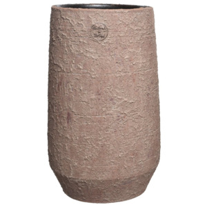 Kaemingk Váza keramická, 19x30cm sv. hnědá, ručně vyrobená