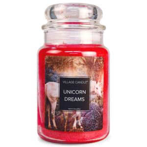 Village Candle Vonná svíčka ve skle - Unicorn Dreams - Sny jednorožce, velká