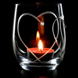 Svícen na čajovou svíčku - Two Hearts