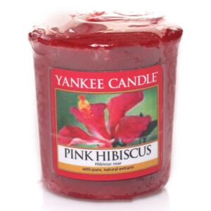 Yankee Candle - votivní svíčka Pink Hibiscus 49g (Nesmírně příjemná vůně. Jemná, noblesní a zářivá. Přináší aroma jemně citrusového buketu okvětních lístků tropického ibišku.)