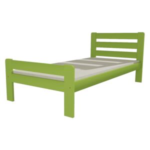Dřevěná postel VMK 1C 90x200 borovice masiv - zelená