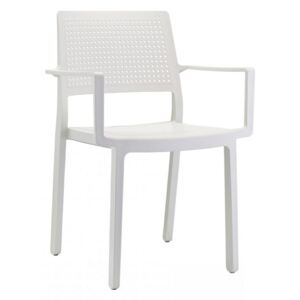 Židle Emi s područkami bílá