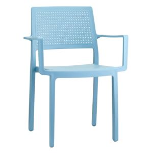 Židle Emi s područkami modrá