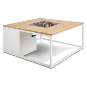 Konferenční stolek s ohništěm Cosiloft 100x100 Barva: Bílá